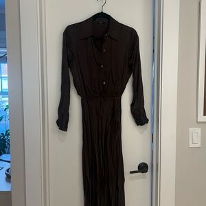 Rails Brown Long-Sleeve Dress